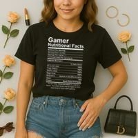 Gamer Nutritional Facts Cool Gamer Video Game Funny Comfort Colors Boxy T-Shirt thumb 2