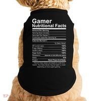 Gamer Nutritional Facts Cool Gamer Video Game Funny Doggie Tank thumb 0
