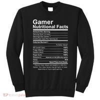 Gamer Nutritional Facts Cool Gamer Video Game Funny Sweatshirt thumb 0