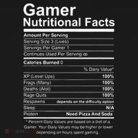 Gamer Nutritional Facts Cool Gamer Video Game Funny Backpack thumb 2
