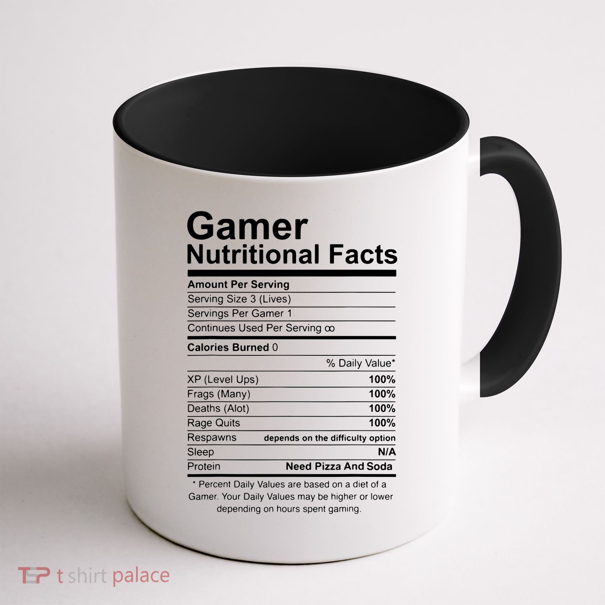 Gamer Nutritional Facts Cool Gamer Video Game Funny Coffee Mug