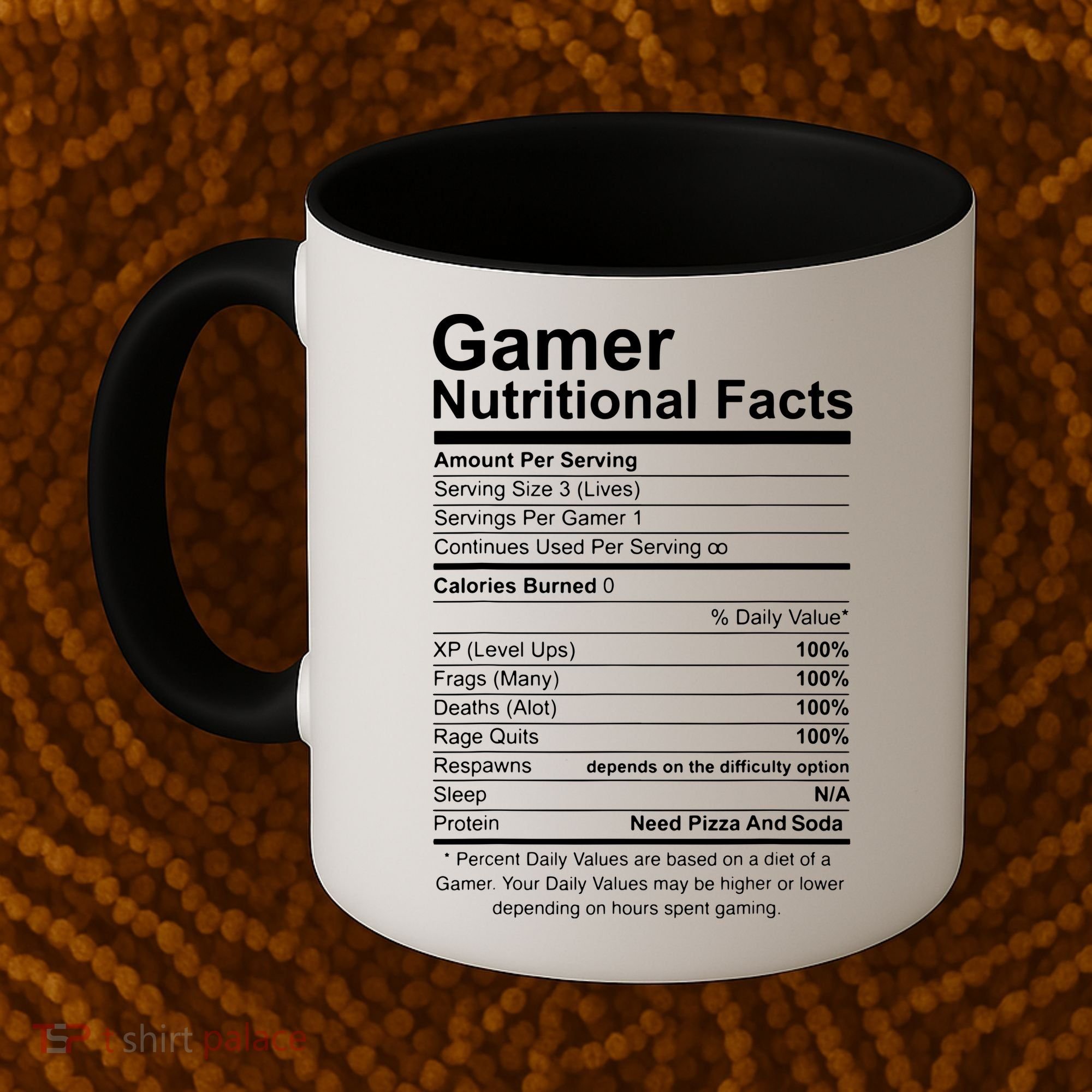 Gamer Nutritional Facts Cool Gamer Video Game Funny Coffee Mug