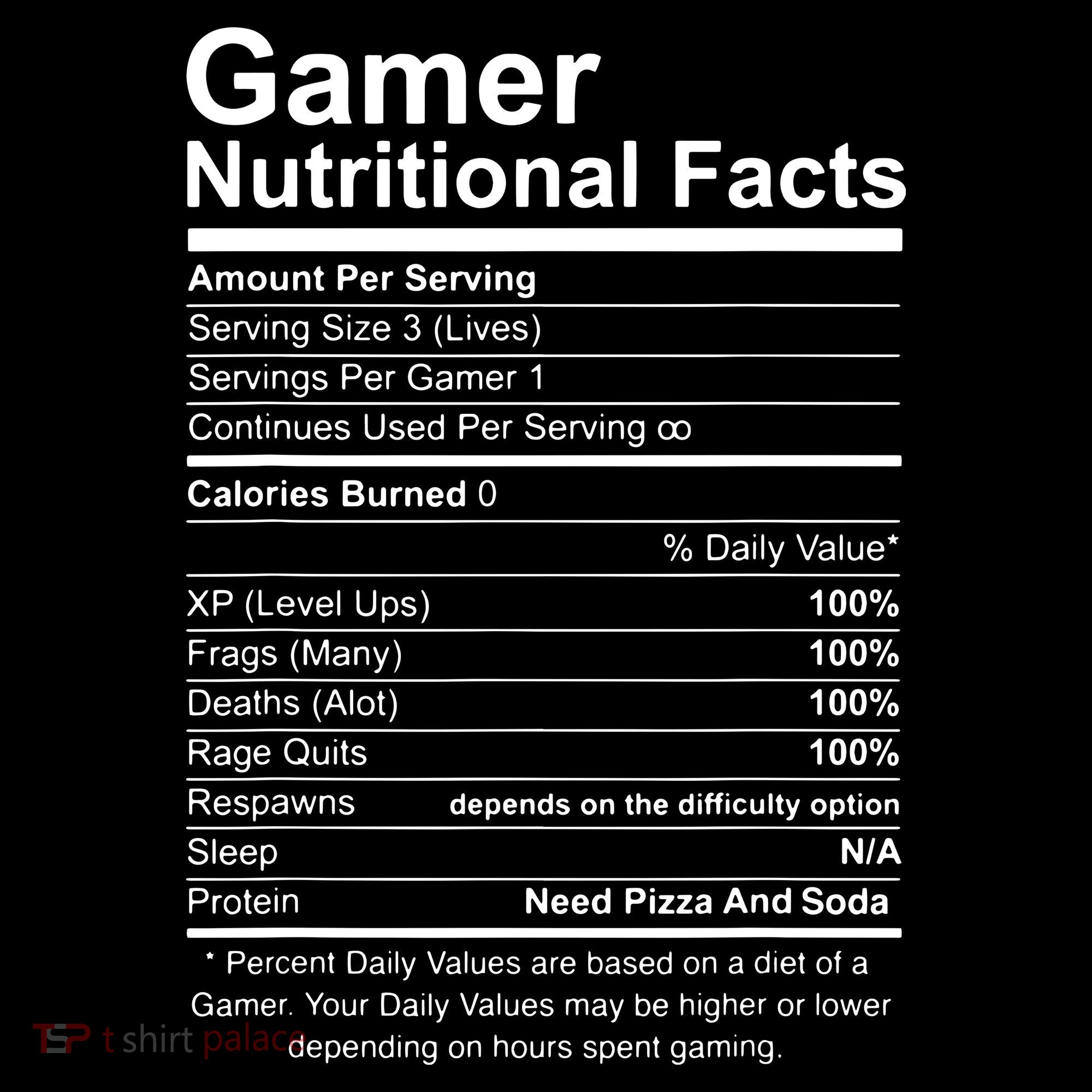 Gamer Nutritional Facts Cool Gamer Video Game Funny Pajama Set