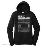 Gamer Nutritional Facts Cool Gamer Video Game Funny Women's Hoodie thumb 0