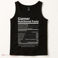 Gamer Nutritional Facts Cool Gamer Video Game Funny Tank Top thumb 2