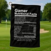 Gamer Nutritional Facts Cool Gamer Video Game Funny Golf Towel thumb 1