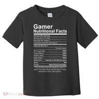 Gamer Nutritional Facts Cool Gamer Video Game Funny Toddler T-Shirt thumb 0