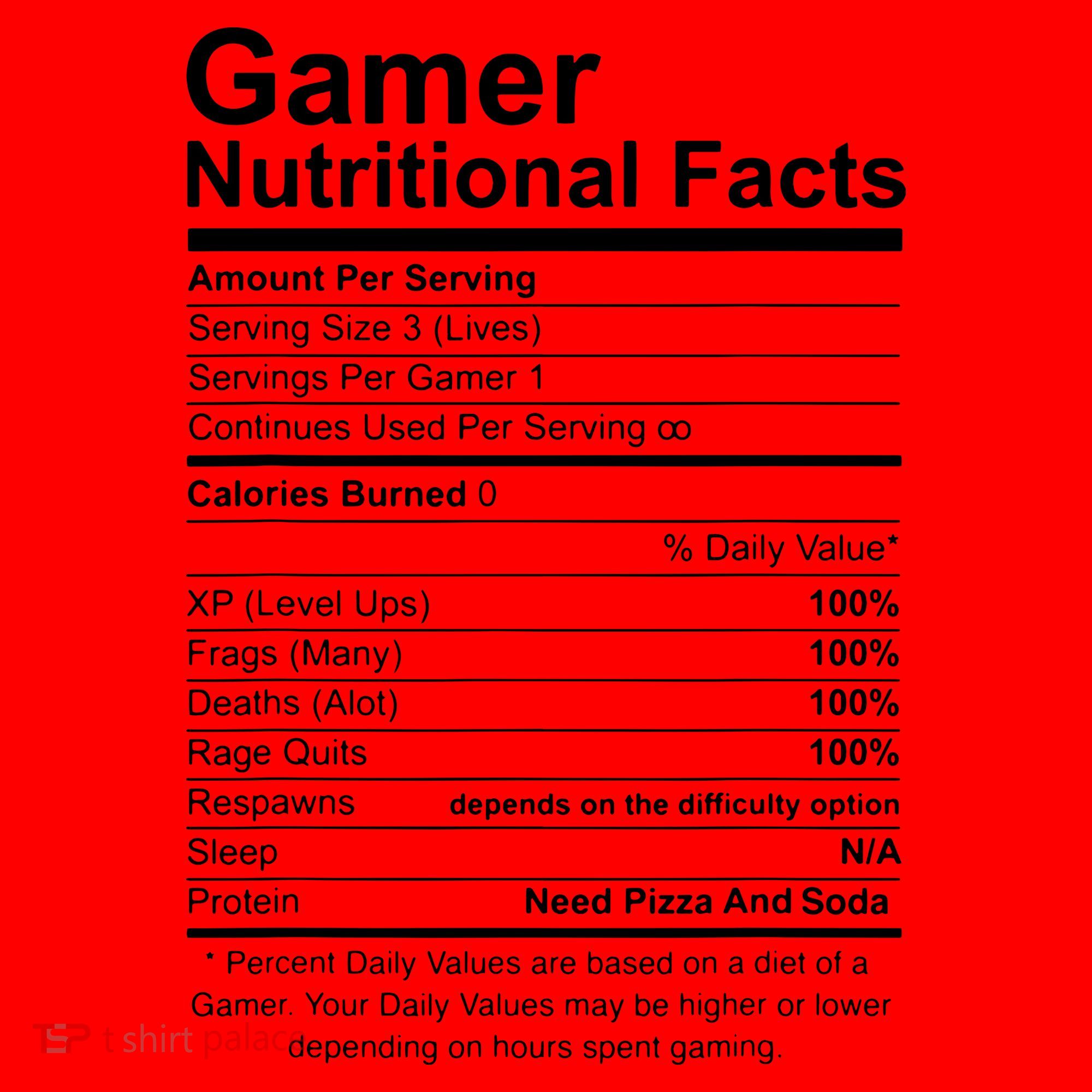 Gamer Nutritional Facts Cool Gamer Video Game Funny Santa Hat