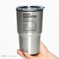 Gamer Nutritional Facts Cool Gamer Video Game Funny Tumbler thumb 0