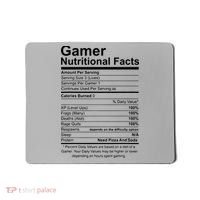 Gamer Nutritional Facts Cool Gamer Video Game Funny Mousepad thumb 0