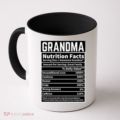 Grandma Nutrition Facts Coffee Mug