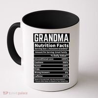 Grandma Nutrition Facts Coffee Mug thumb 0