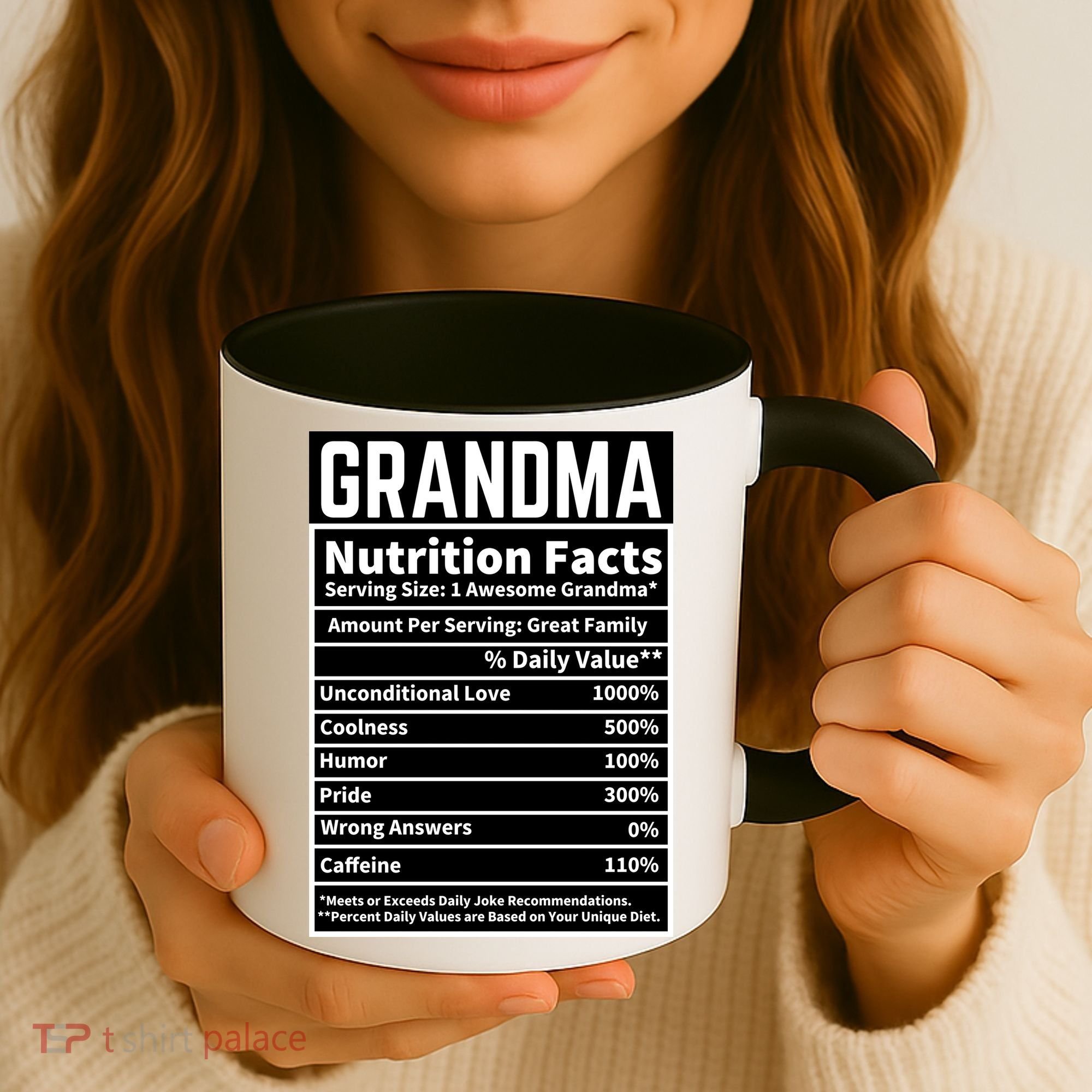 Grandma Nutrition Facts Coffee Mug