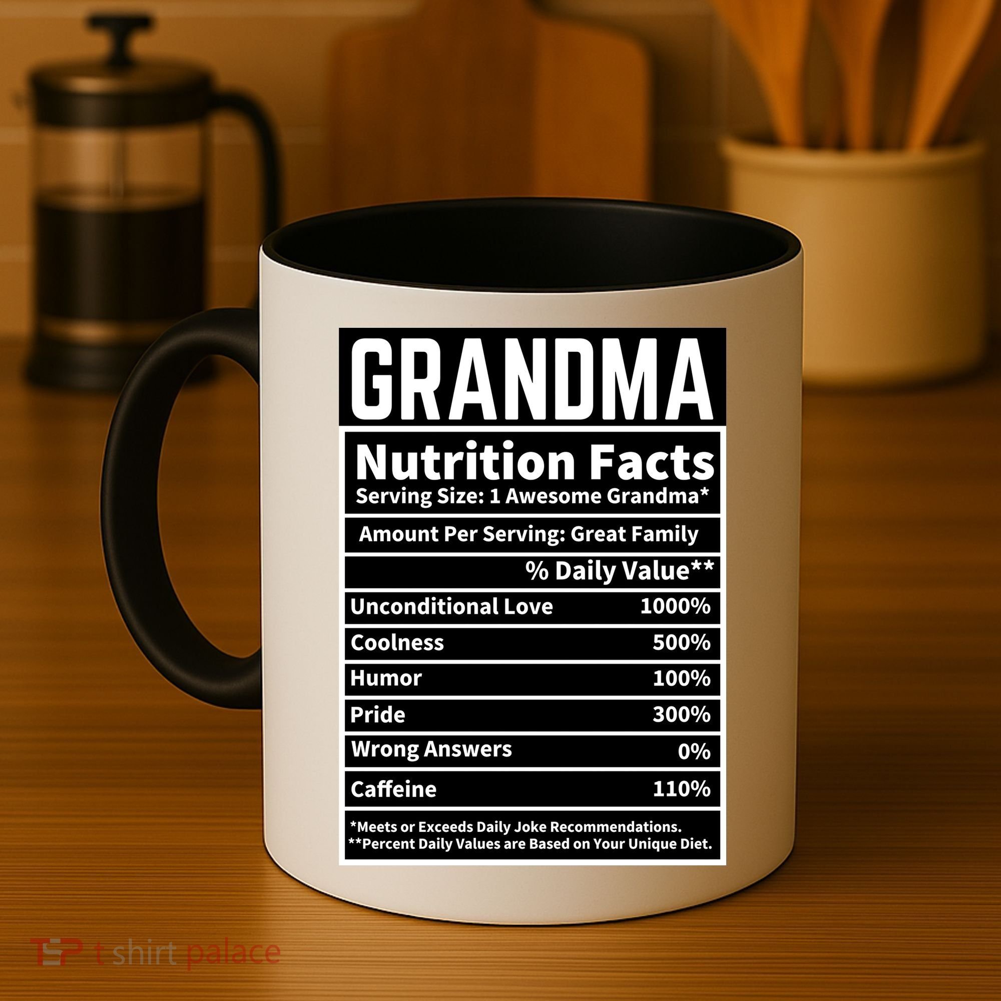 Grandma Nutrition Facts Coffee Mug