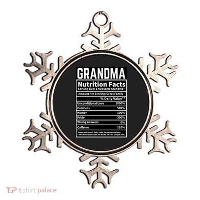 Grandma Nutrition Facts Ornament