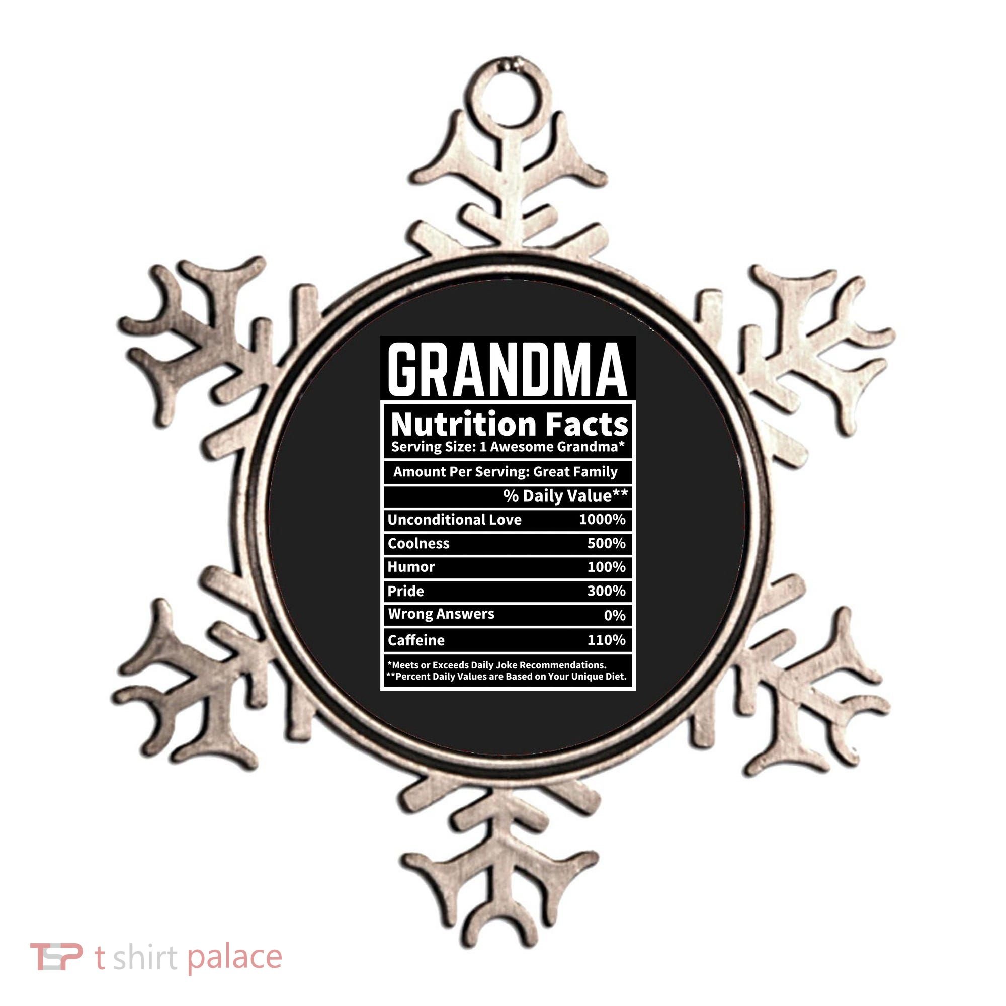 Grandma Nutrition Facts Ornament