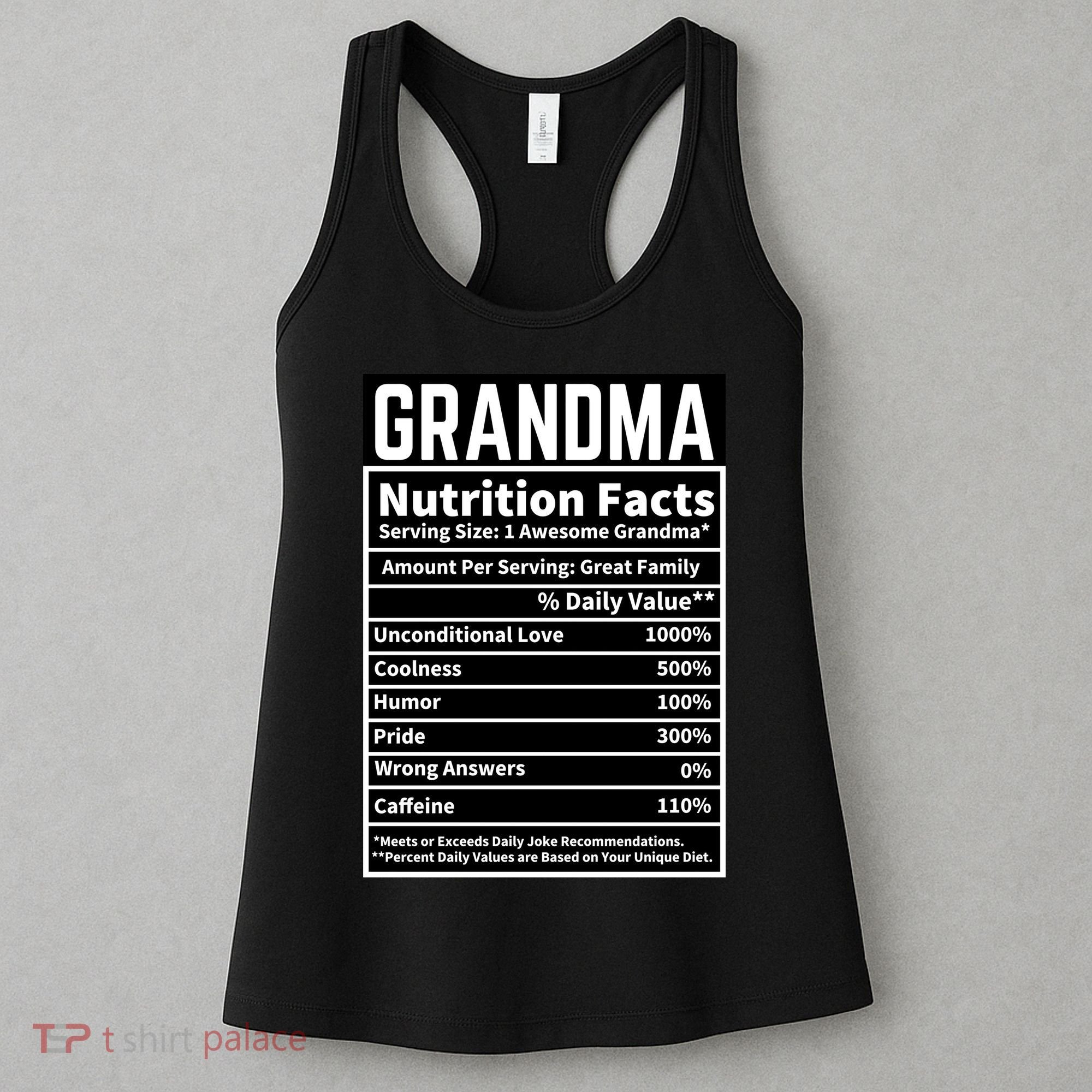 Grandma Nutrition Facts Women's Tank Top