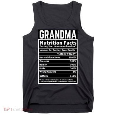 Grandma Nutrition Facts Tank Top