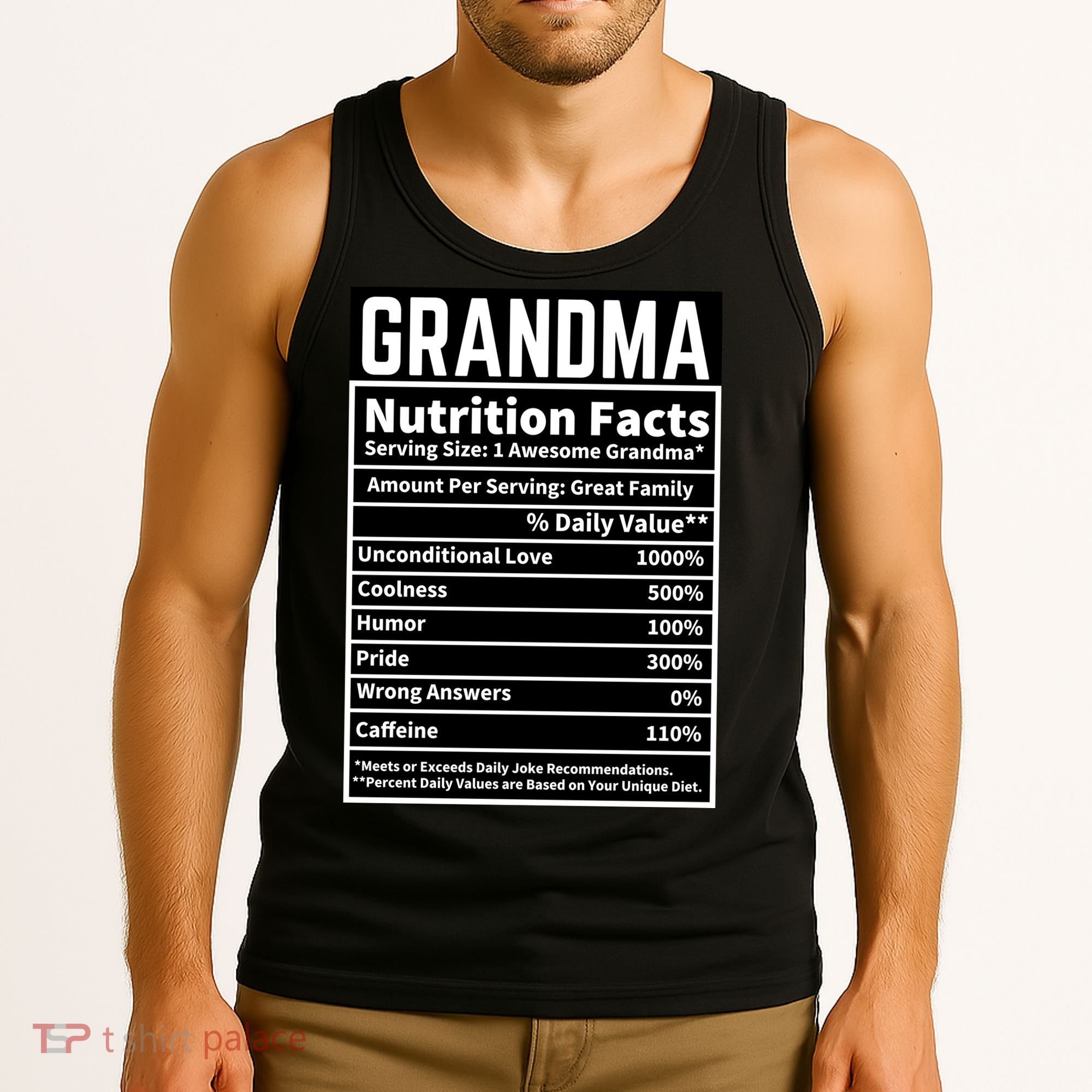 Grandma Nutrition Facts Tank Top