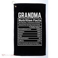 Grandma Nutrition Facts Golf Towel thumb 0