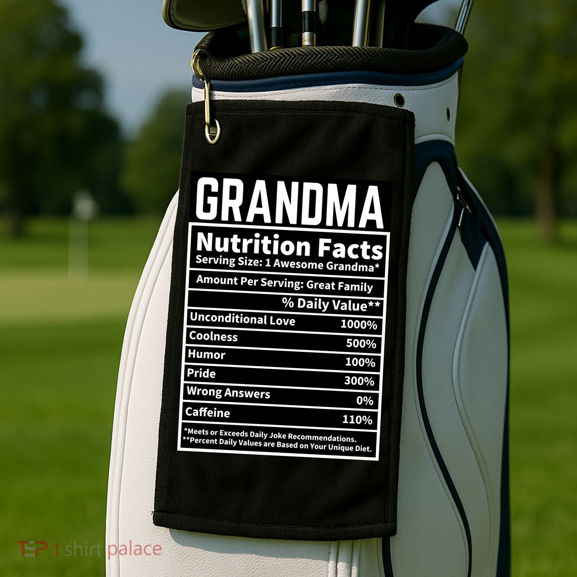 Grandma Nutrition Facts Golf Towel