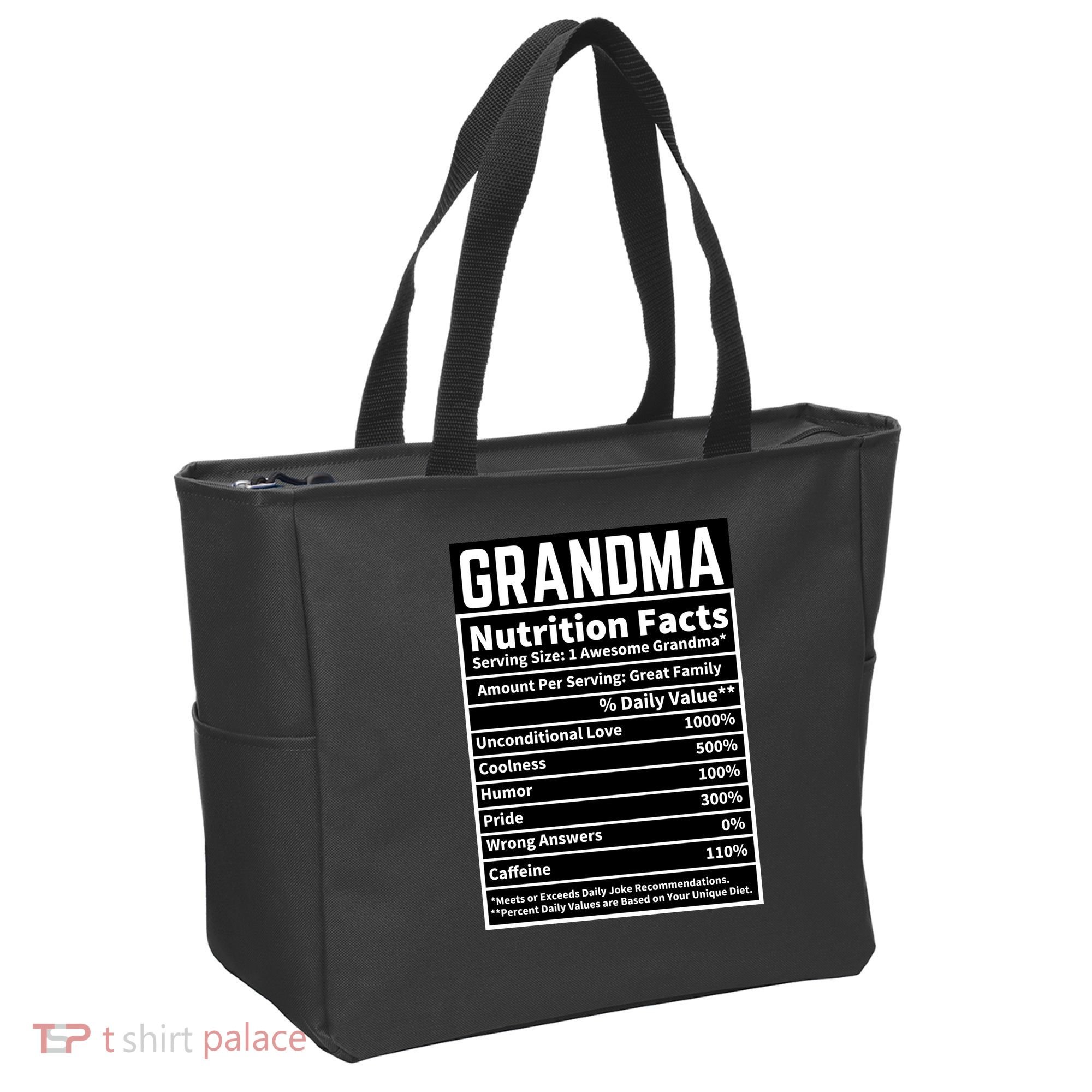 Grandma Nutrition Facts Tote Bag