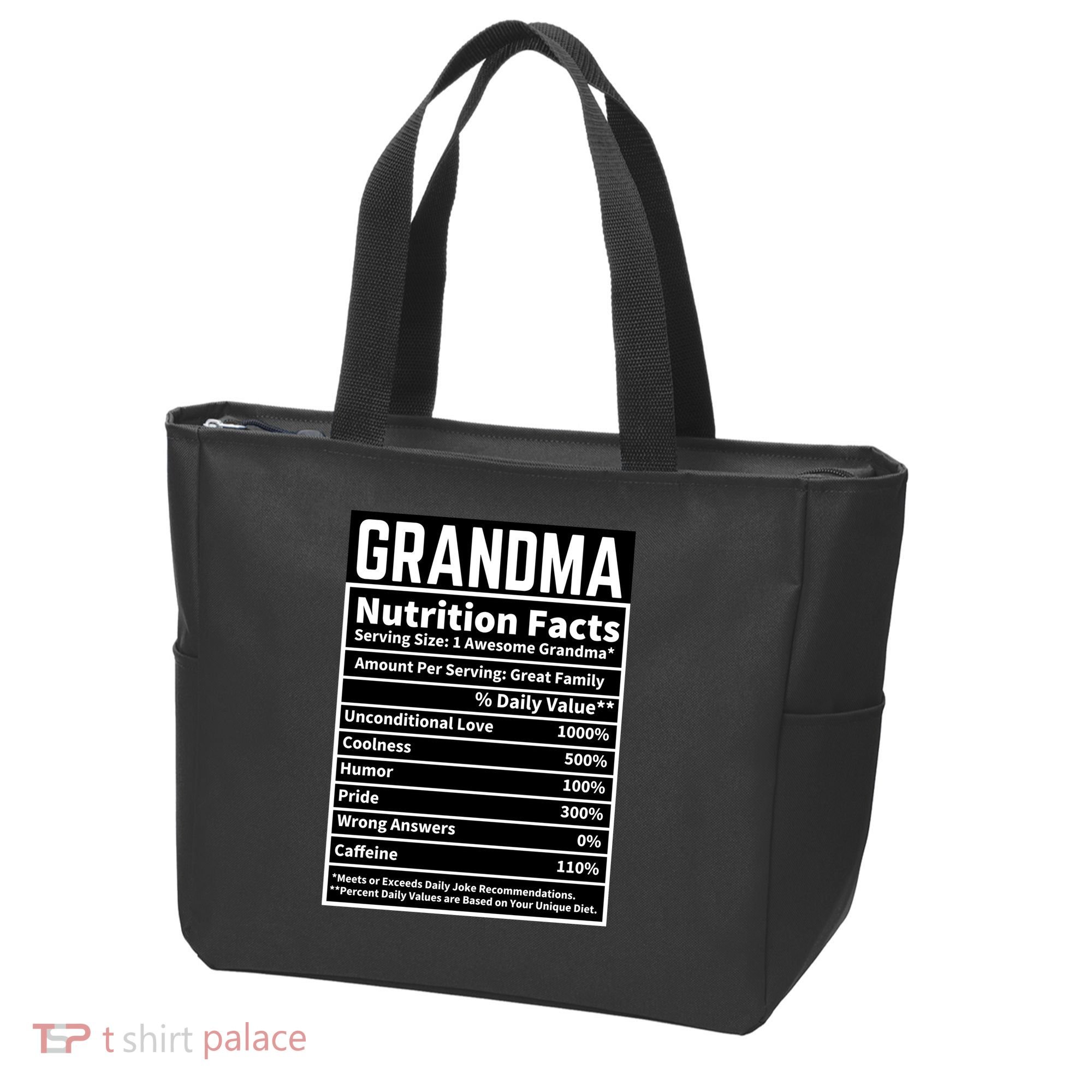 Grandma Nutrition Facts Tote Bag