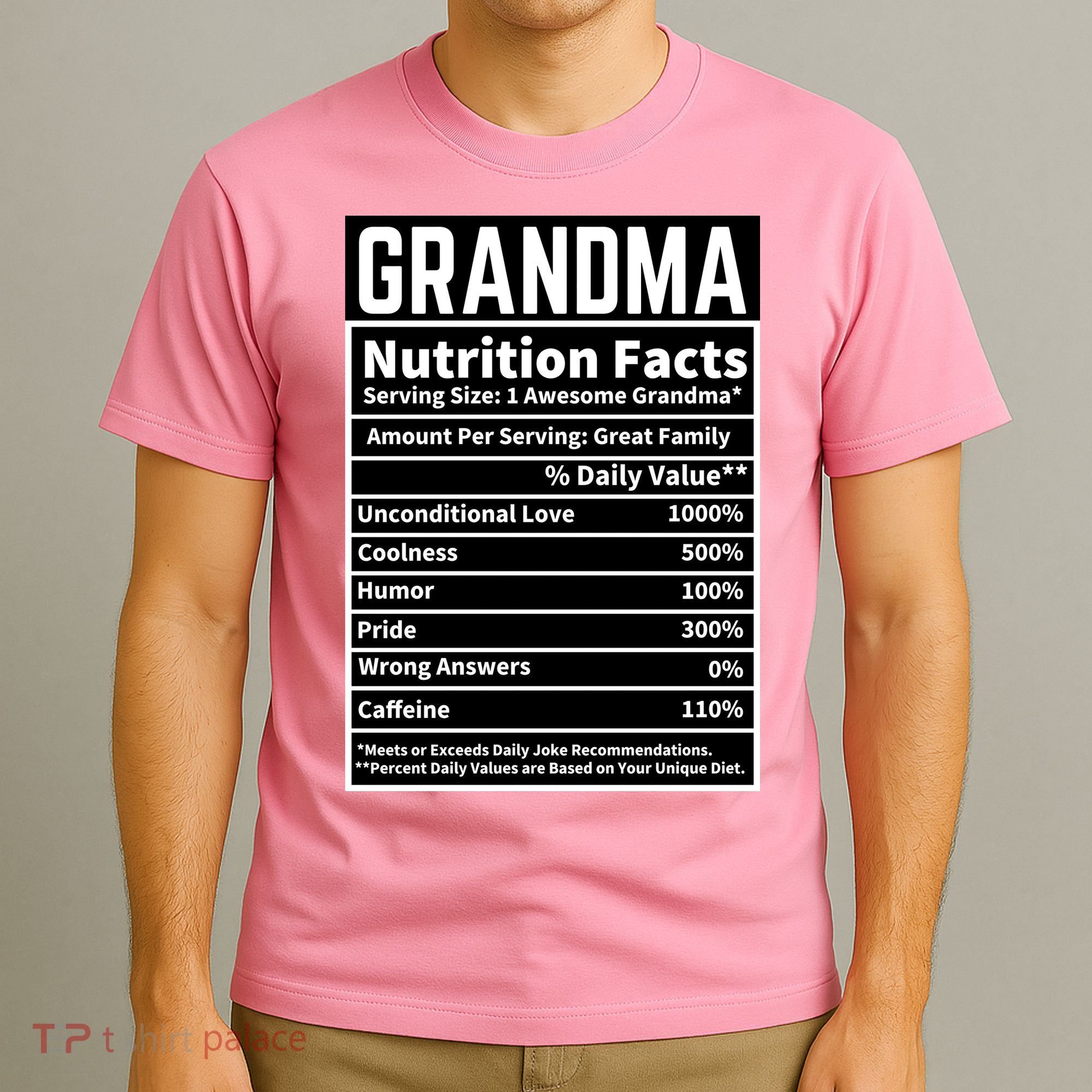 Grandma Nutrition Facts T-Shirt