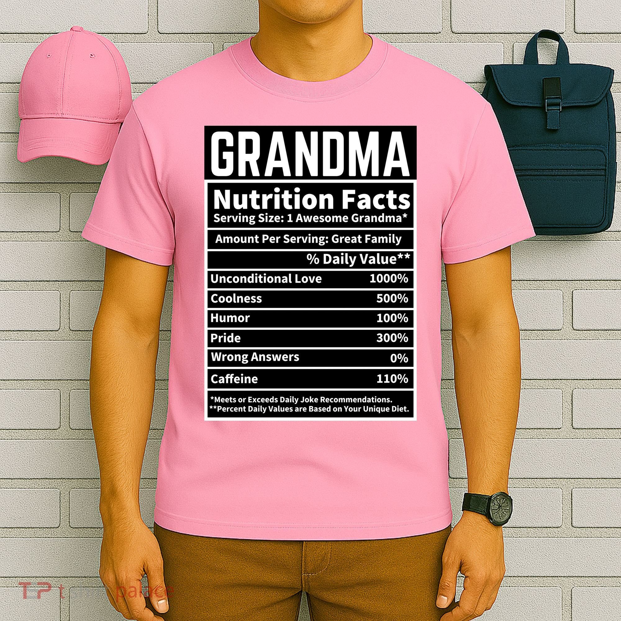 Grandma Nutrition Facts T-Shirt