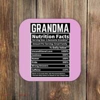 Grandma Nutrition Facts Coaster thumb 0