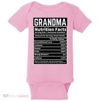 Grandma Nutrition Facts Baby Bodysuit thumb 0