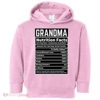 Grandma Nutrition Facts Toddler Hoodie thumb 0