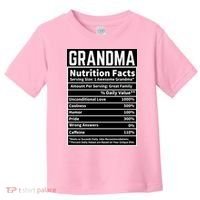 Grandma Nutrition Facts Toddler T-Shirt thumb 0