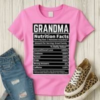 Grandma Nutrition Facts Women's T-Shirt thumb 3