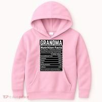 Grandma Nutrition Facts Kids Hoodie thumb 0