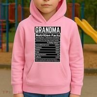 Grandma Nutrition Facts Kids Hoodie thumb 2