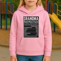 Grandma Nutrition Facts Kids Hoodie thumb 3