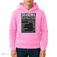 Grandma Nutrition Facts Kids Hoodie thumb 4