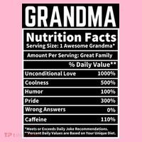 Grandma Nutrition Facts Kids Hoodie thumb 5
