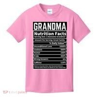 Grandma Nutrition Facts Kids T-Shirt thumb 0