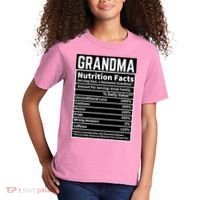 Grandma Nutrition Facts Kids T-Shirt thumb 2