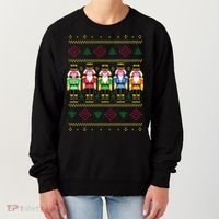 Golden Nutcracker Funny Jolly & Merry Ugly Christmas Women's Sweatshirt thumb 0