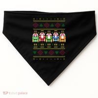 Golden Nutcracker Funny Jolly & Merry Ugly Christmas USA-Made Doggie Bandana thumb 0