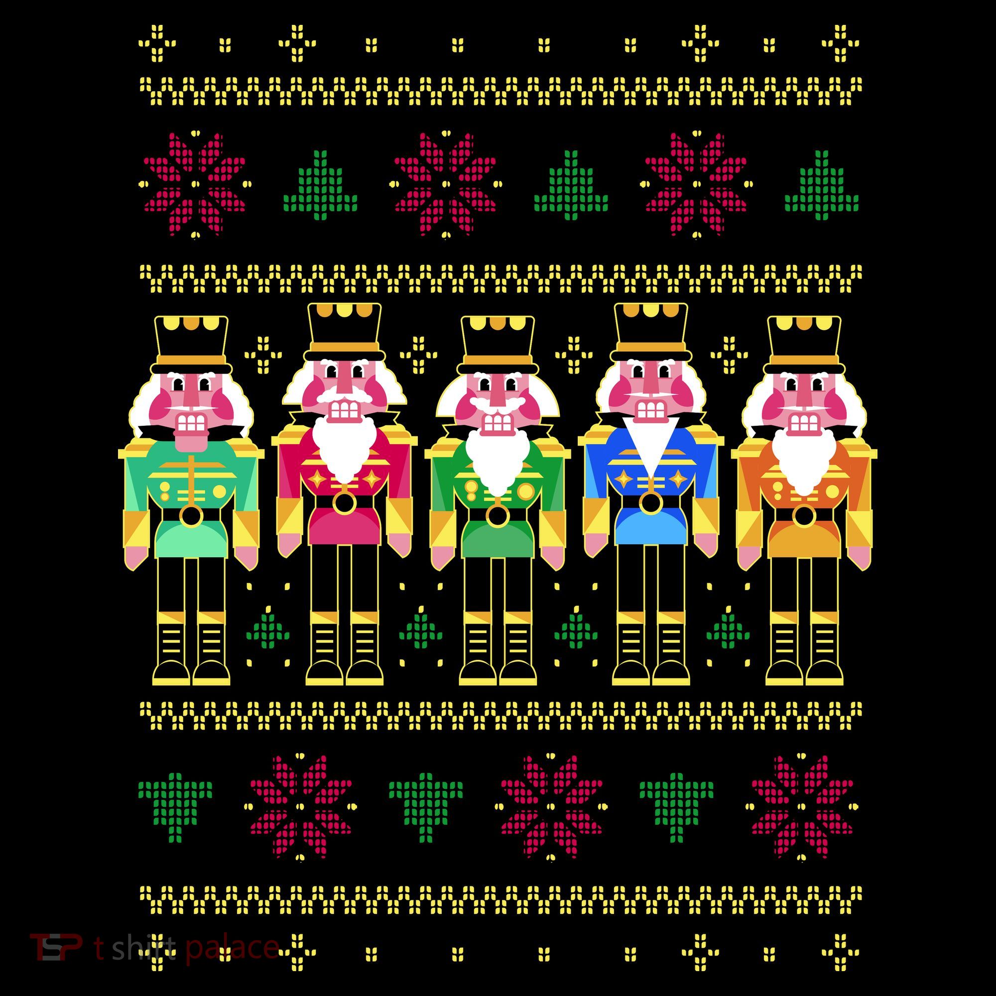 Golden Nutcracker Funny Jolly & Merry Ugly Christmas Women's Hoodie