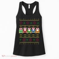 Golden Nutcracker Funny Jolly & Merry Ugly Christmas Women's Tank Top thumb 0