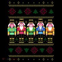 Golden Nutcracker Funny Jolly & Merry Ugly Christmas Baby Bodysuit thumb 2