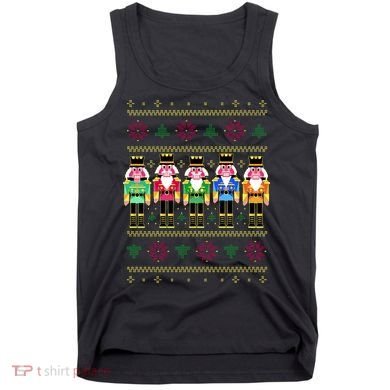 Golden Nutcracker Funny Jolly & Merry Ugly Christmas Tank Top