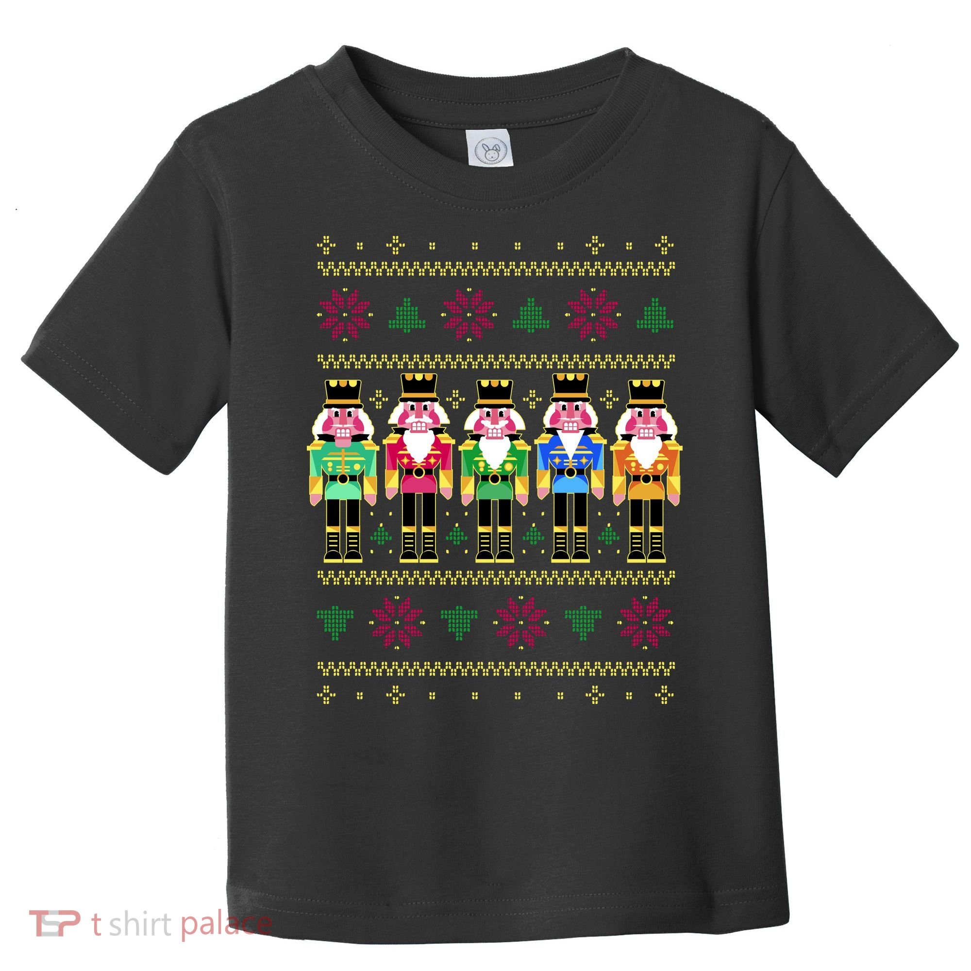 Golden Nutcracker Funny Jolly & Merry Ugly Christmas Toddler T-Shirt