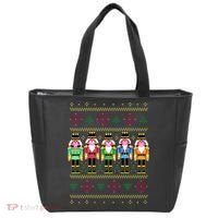 Golden Nutcracker Funny Jolly & Merry Ugly Christmas Tote Bag thumb 0