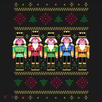 Golden Nutcracker Funny Jolly & Merry Ugly Christmas Tote Bag thumb 4